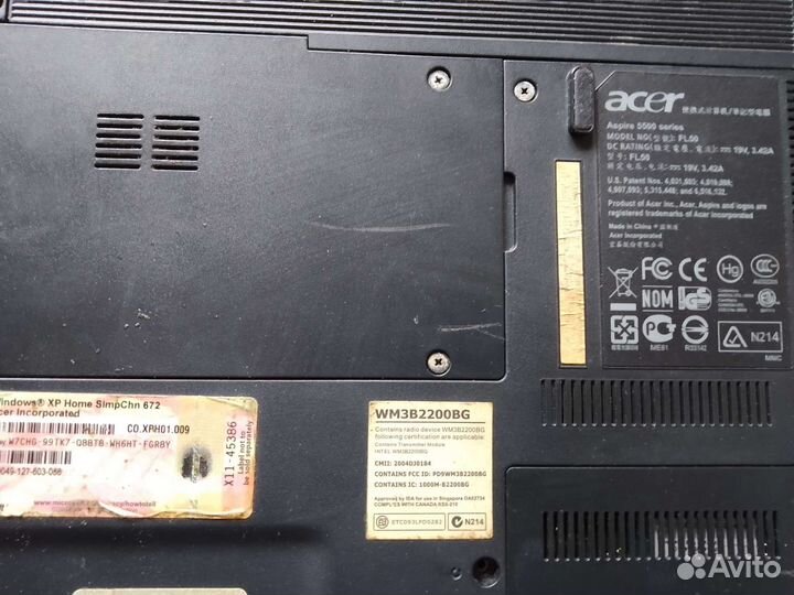 Ноутбук acer на запчасти