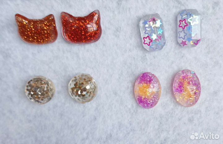 Серьги из эпоксидной смолы