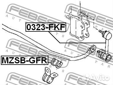 Втулка заднего стабилизатора d17