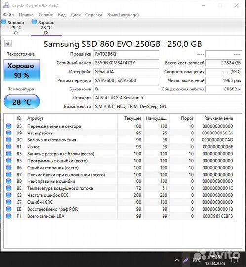 Ssd Samsung 860 EVO 250gb