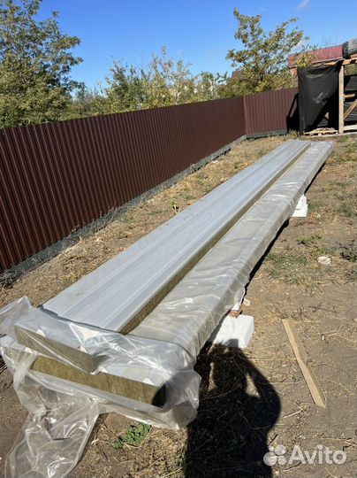 Сендвич панель 8.6м х 1м (120мм) минвата 1шт