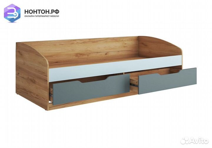 Кровать-тахта Rich дуб крафт золотой / мята / суме