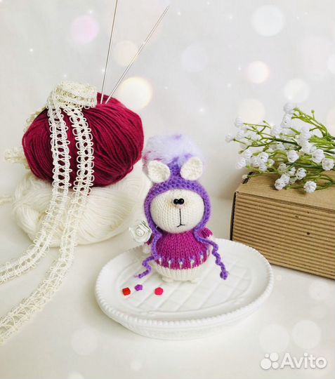 Зайка амигуруми