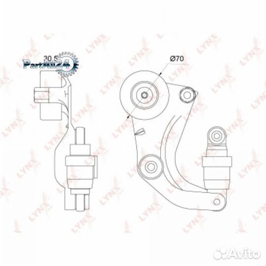 Lynxauto PT3179 Натяжитель поликлинового ремня
