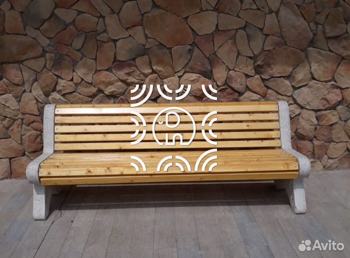 Лавка из бетона классик от производителя