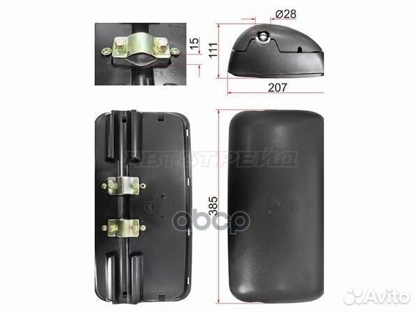 Зеркало (isuzu giga cabover truck (385x207mm)