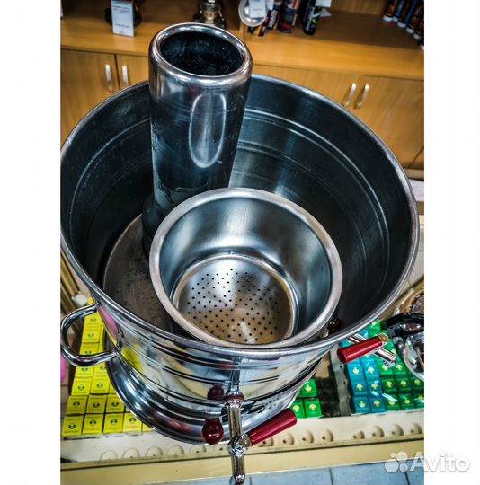 Самовар на дровах нержавейка 8 л, Турция