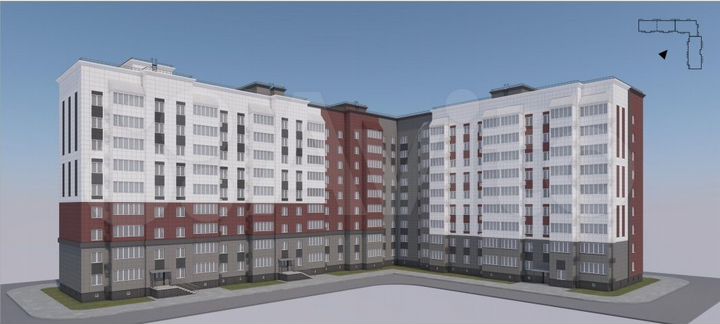 2-к. квартира, 53,2 м², 7/9 эт.