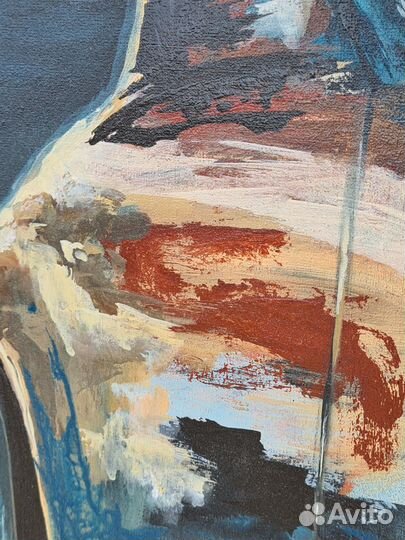 Картина 100х80 акрилом на холсте с подрамником