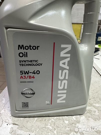 Моторное масло nissan 5w40