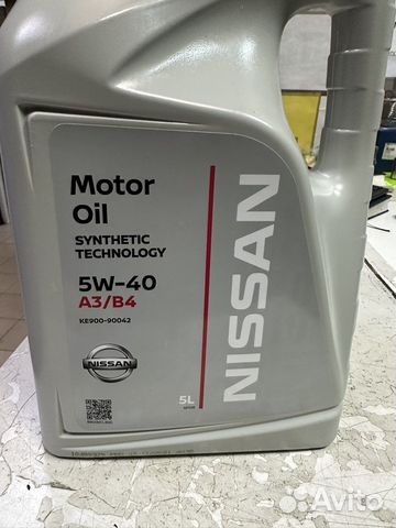 Моторное масло nissan 5w40
