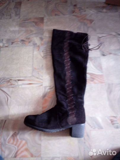 Ботфорты замша