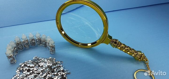 Лупа на цепочке Golg Линза 90мм 4 крат увеличение