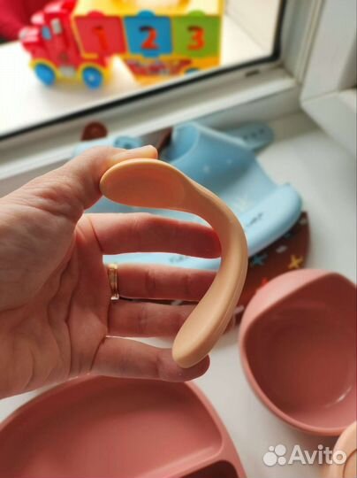 Силиконовая посуда для малышей набор детский