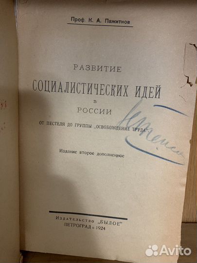 Развитие социалистических идей в России 1924