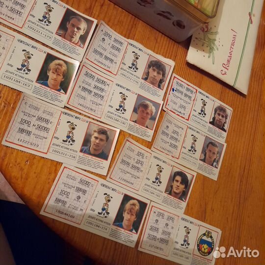 Лотерейные билеты-Чемпионат мира, США 94