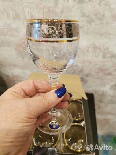 Бокалы для вина богемия новые