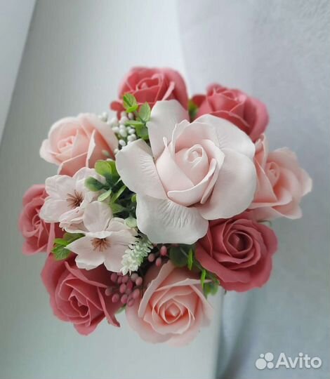 Букеты из мыльных роз