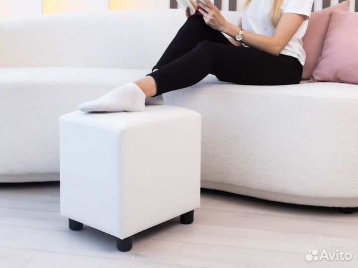 Пуфик для туалетного столика, пуф квадратный