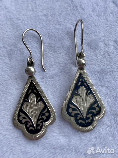 Серебряные серьги СССР