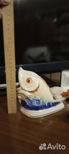 Фарфоровая Рыба- пепельница