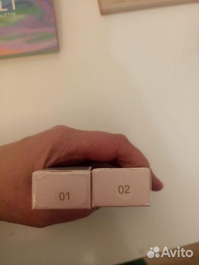 Набор палетка теней, палетка для бровей, консилер