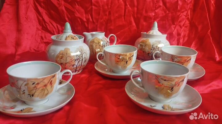 Остатки сервиза Дулево Золотая осень