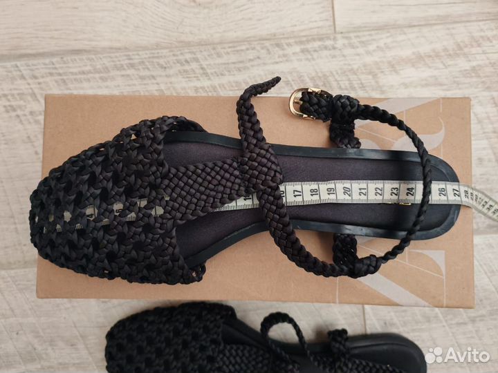 Плетёные балетки zara 41-42 размер