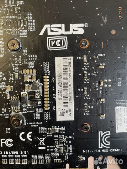 Видеокарта asus rx 460 4 gb