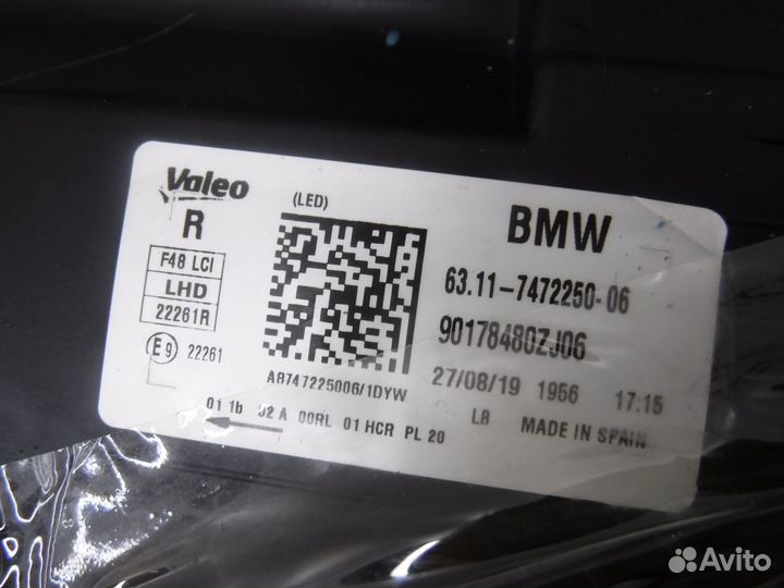 Фара правая на BMW X1