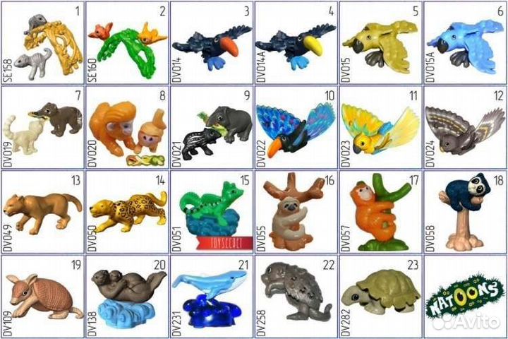 Киндер сюрприз natoons 2020 животные