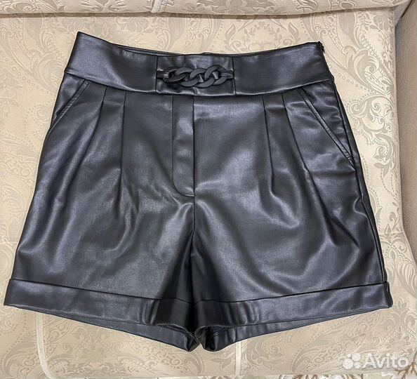 Шорты женские кожаные