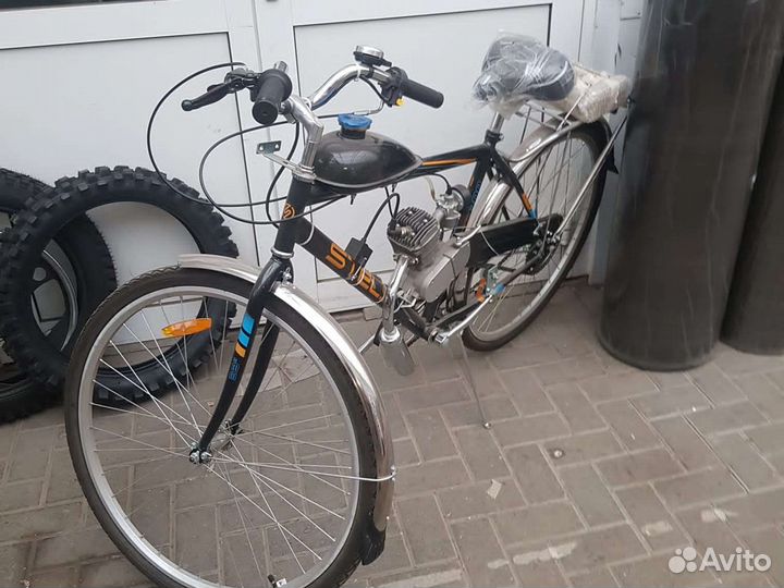 Велосипед с бензиновым мотором