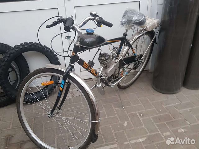 Велосипед с бензиновым мотором