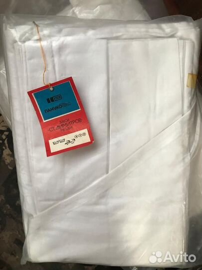 Ткань отрез хлопок 100 процентов СССР, белый