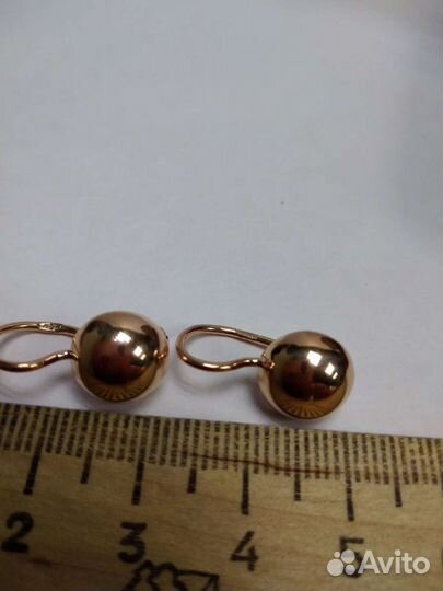 Золотые серьги 583 пробы СССР