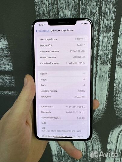 iPhone Xs Max, 256 ГБ