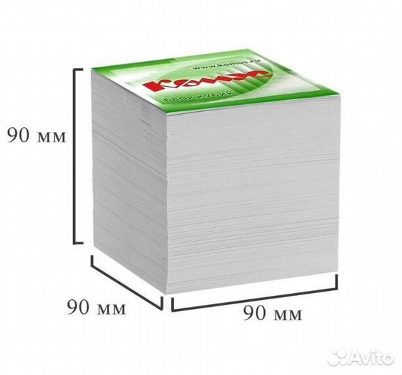 Запасной блок для записей 90x90x90 мм.Комус