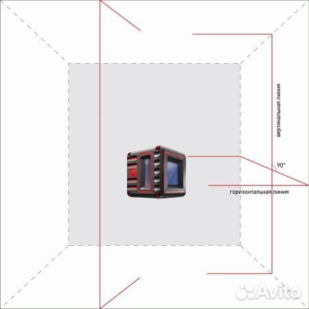 Уровень ADA cube 3D Basic Edition (Красный;2 луча)