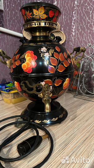 Электричский самовар хохлома