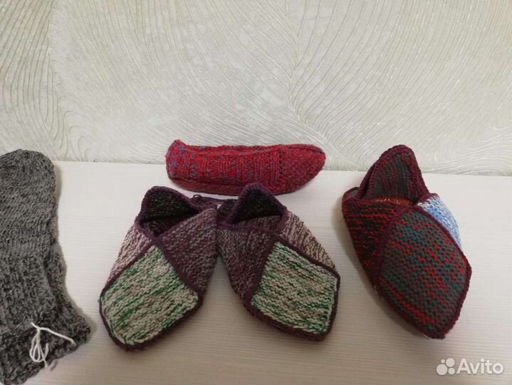 Тапочки вязаные