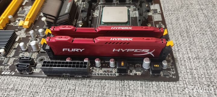 Материнская плата с процессором и озу