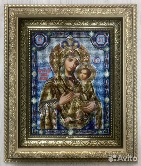 Икона. Набор для вышивания бисером. Тихвинская Льв