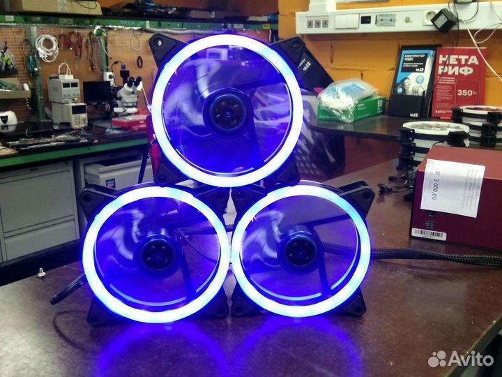 Красные и синие кулеры для пк 120mm