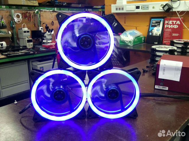 Красные и синие кулеры для пк 120mm