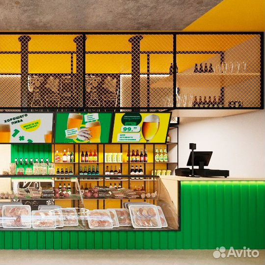 Маркет-бар 24/7, кафе и магазин разливного пива