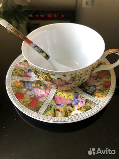 Чашка с блюдцем новые japan