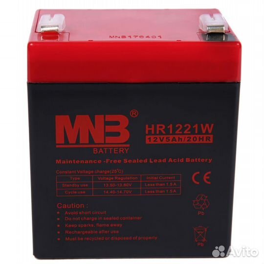 Аккумулятор ибп MNB HR1221W 12V 5.2Ah