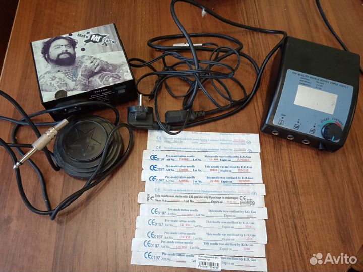 Блок питания для тату машинки, клипкорд, педаль