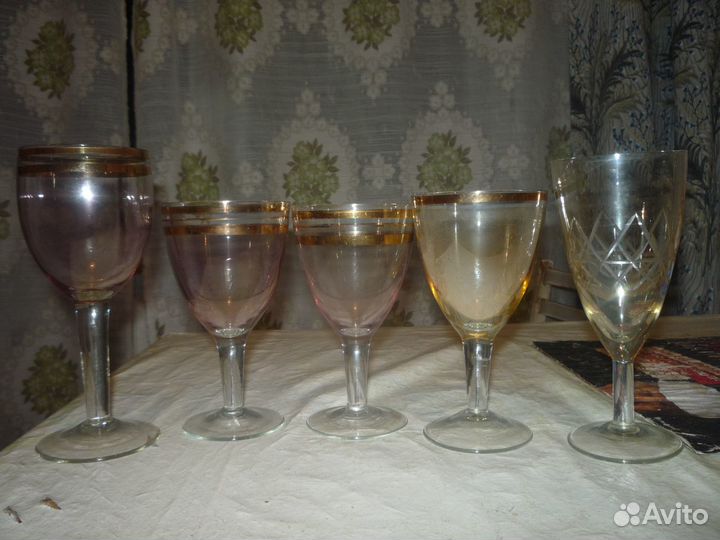 Фужеры, рюмки, стаканчики, стаканы из стекла СССР